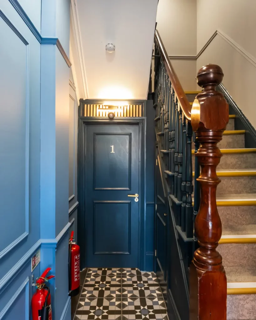 Front hall way of serviced accommodation renovation