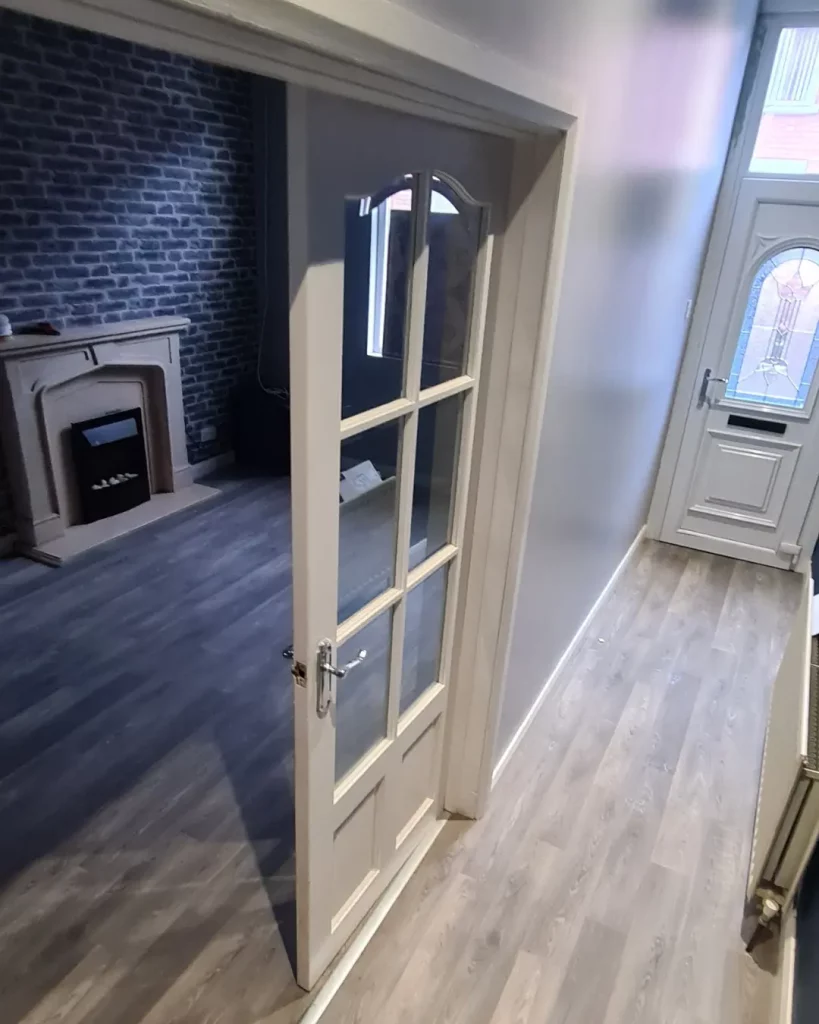 HMO conversion living room before