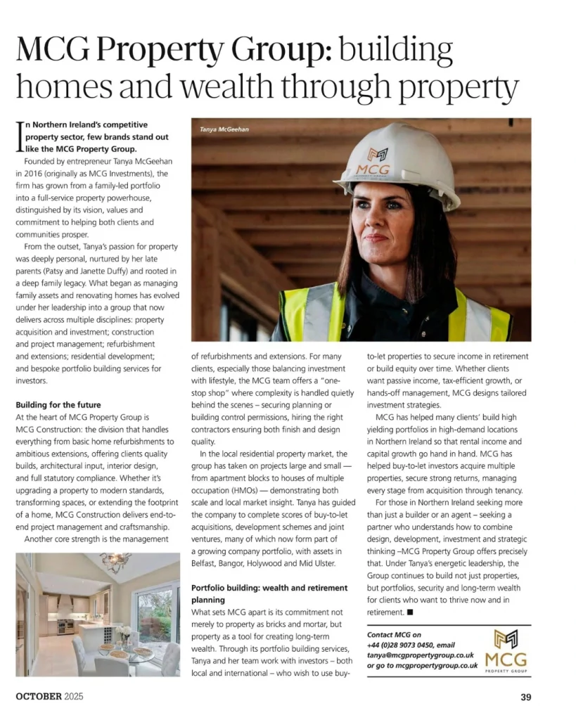 Ulster Business Magazine October 2025 MCG Article
